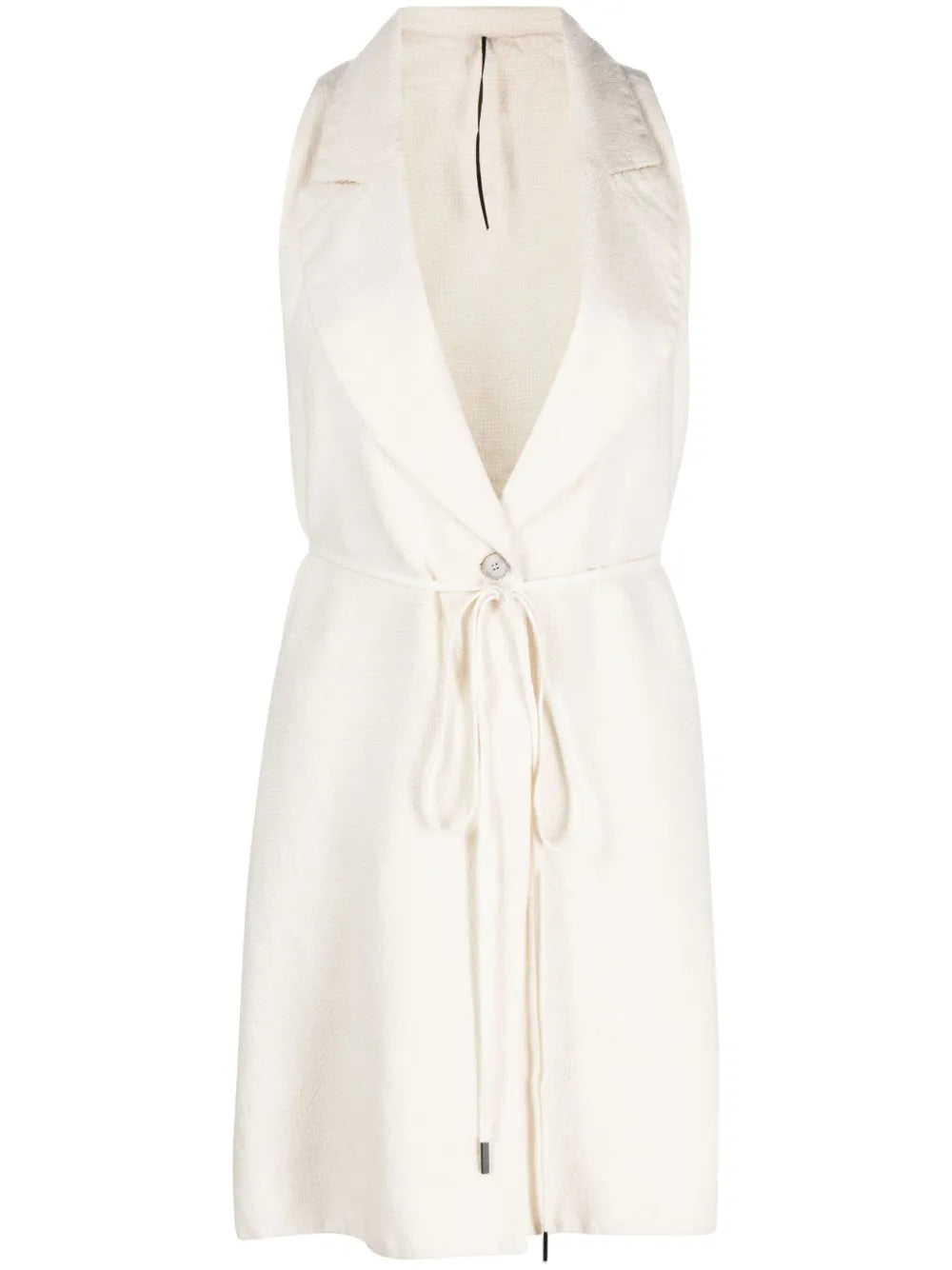 Front-Tie Buttoned Waistcoat