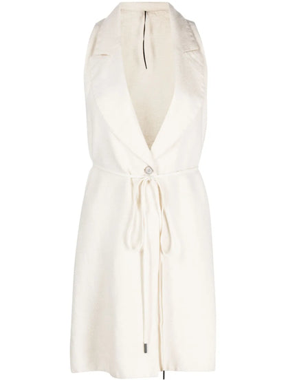 Front-Tie Buttoned Waistcoat