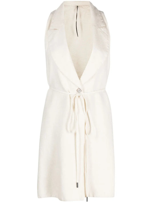 Front-Tie Buttoned Waistcoat