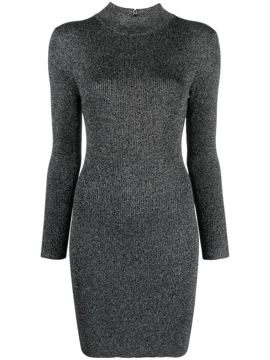 Ribbed-Knit Lurex Dress
