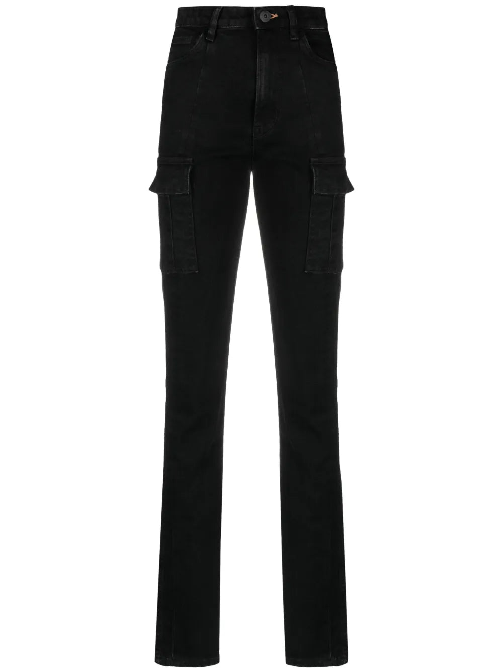Cargo-Pockets Straight-Leg Jeans