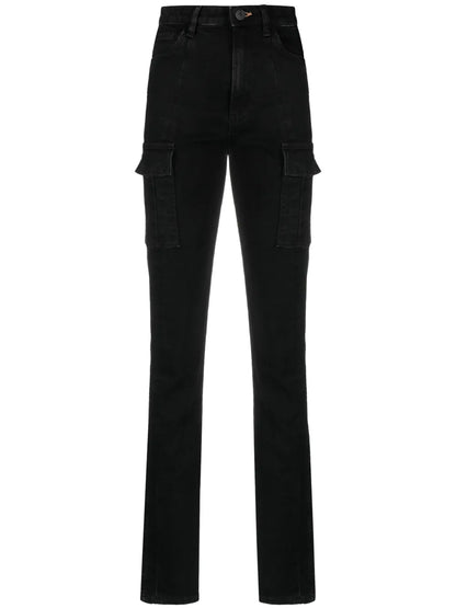 Cargo-Pockets Straight-Leg Jeans