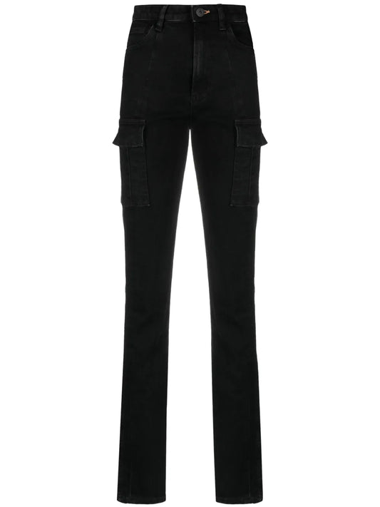 Cargo-Pockets Straight-Leg Jeans