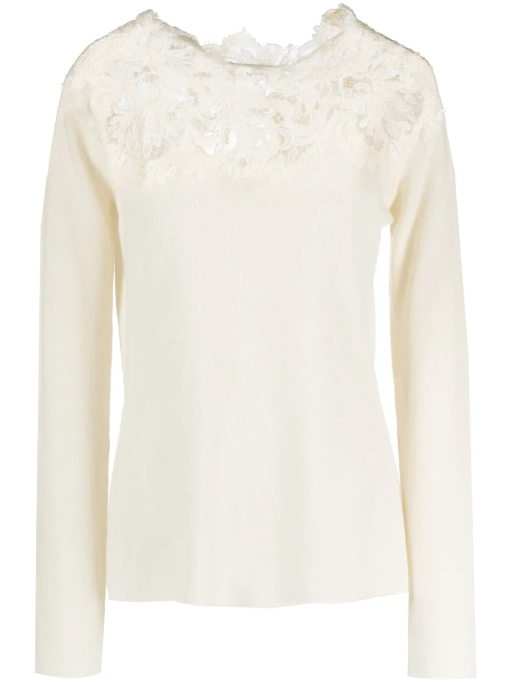 Corded-Lace Cashmere Sweatshirt