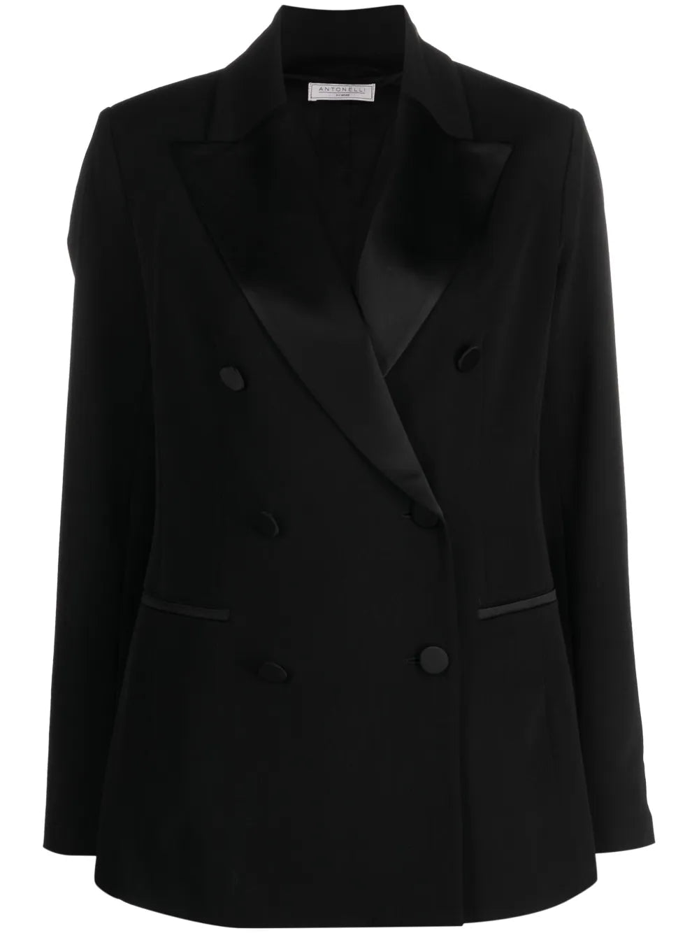 Double-Breasted Notched-Lapels Blazer