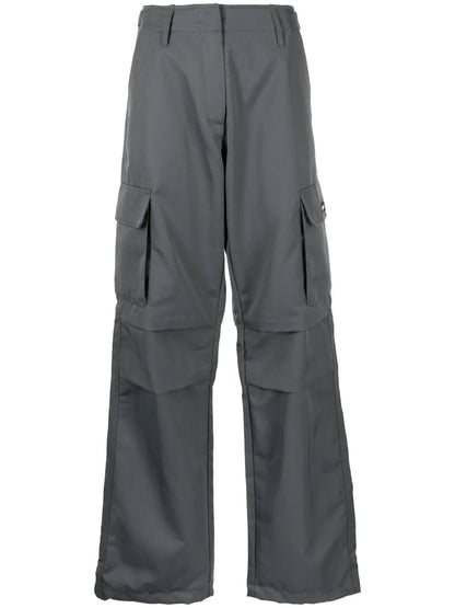 Wide-Leg Cargo Trousers