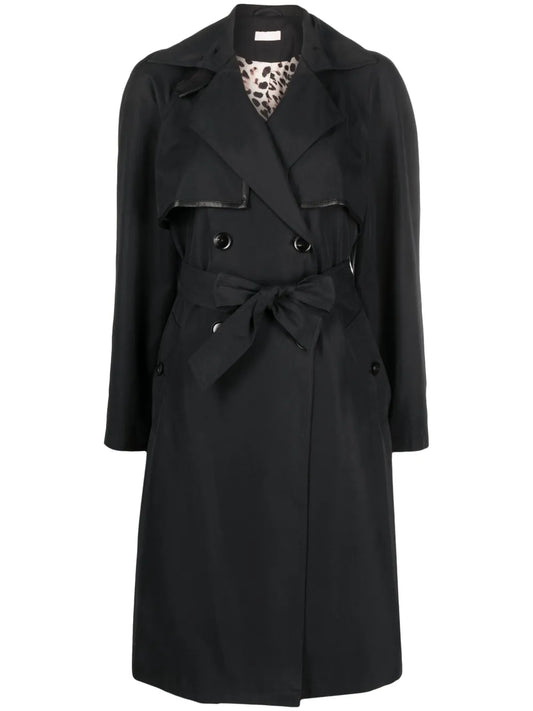 Notched-Lapels Cotton-Blend Trench Coat