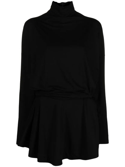 Draped Jersey Minidress