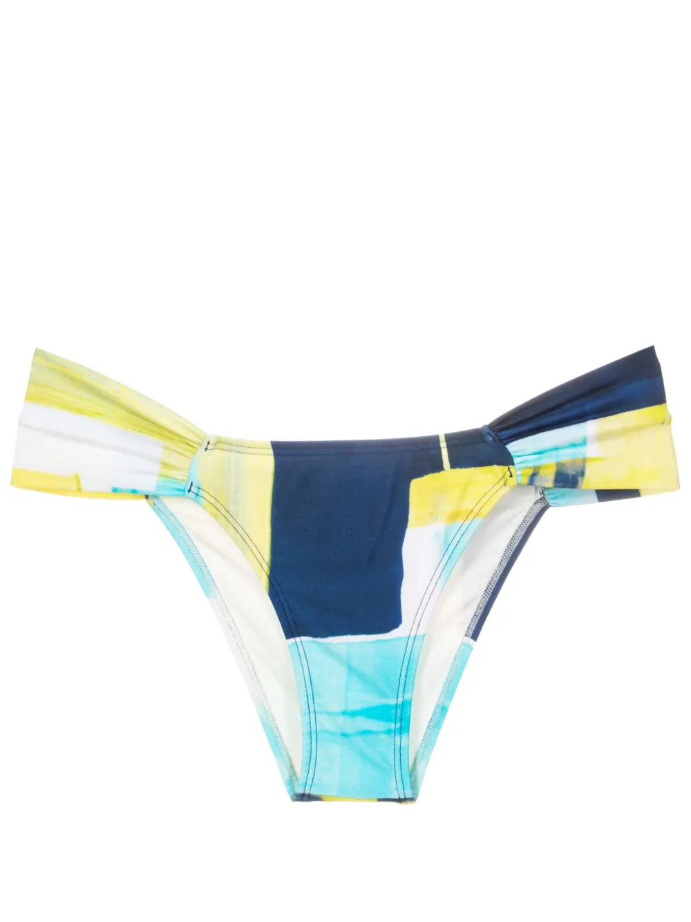 Abstract-Pattern Print Bikini Bottoms