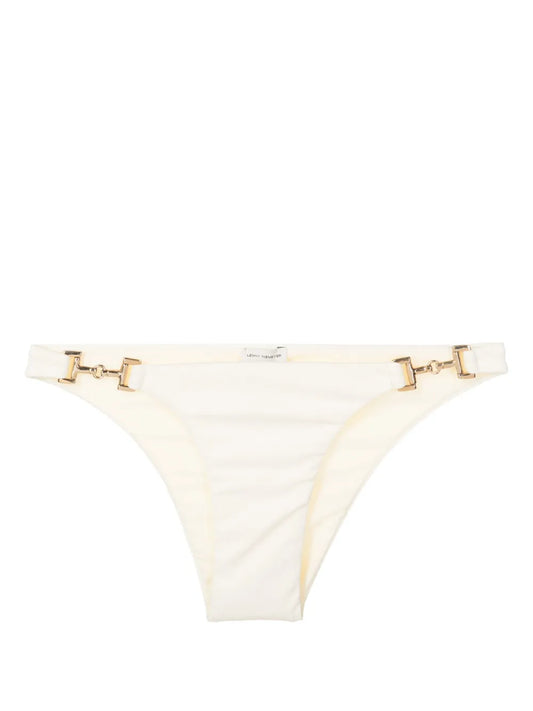 High-Cut Textured Bikini Bottoms