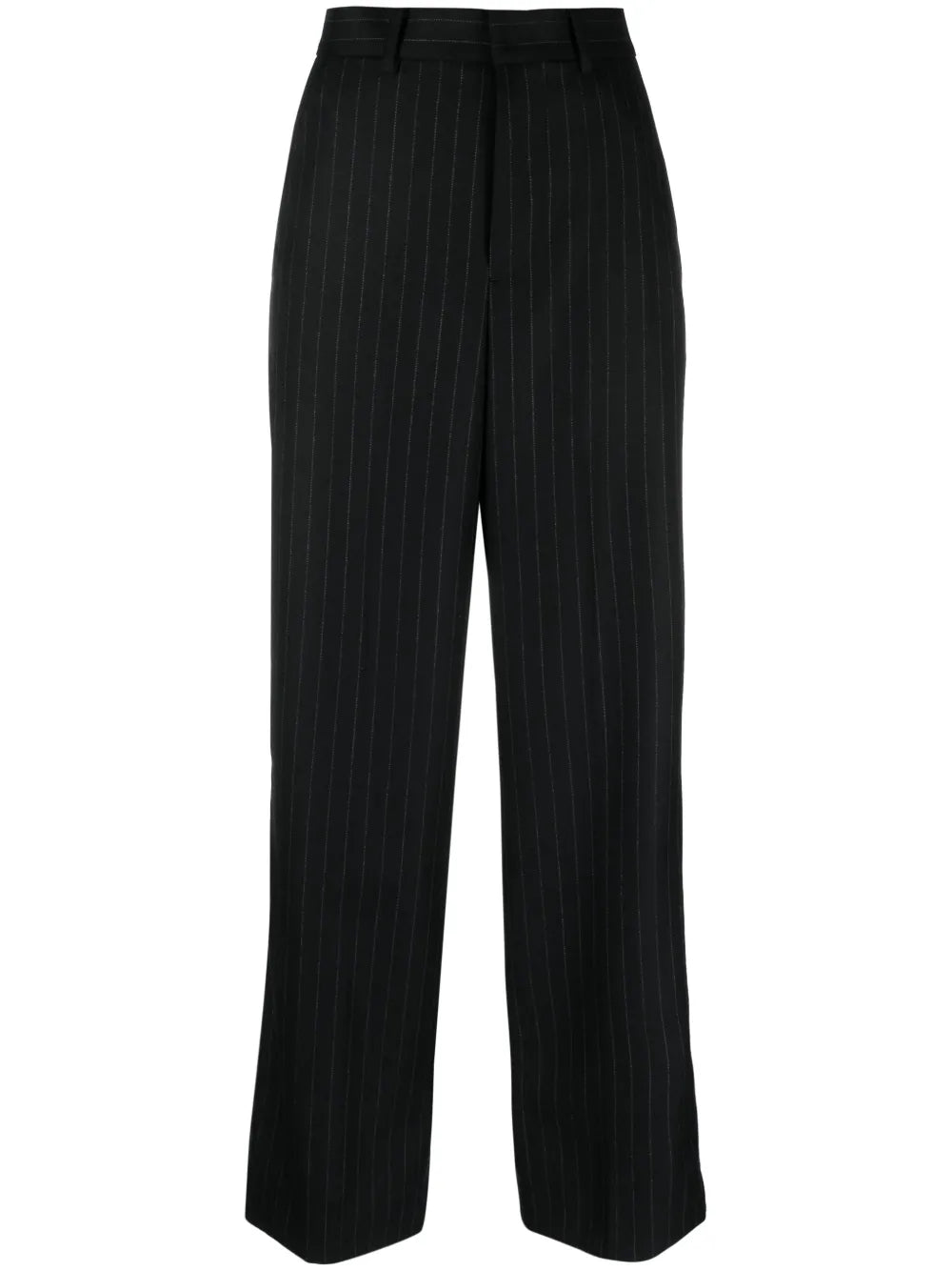 Pinstripe Wool Cropped Trousers