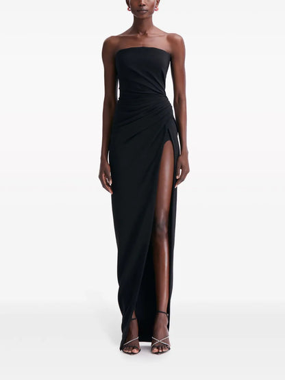 Column-Silhouette Cady Maxi Dress