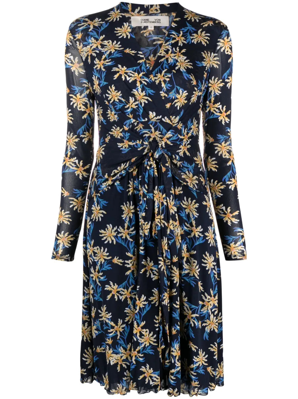 Brenda Paris Floral-Pattern Midi Dress