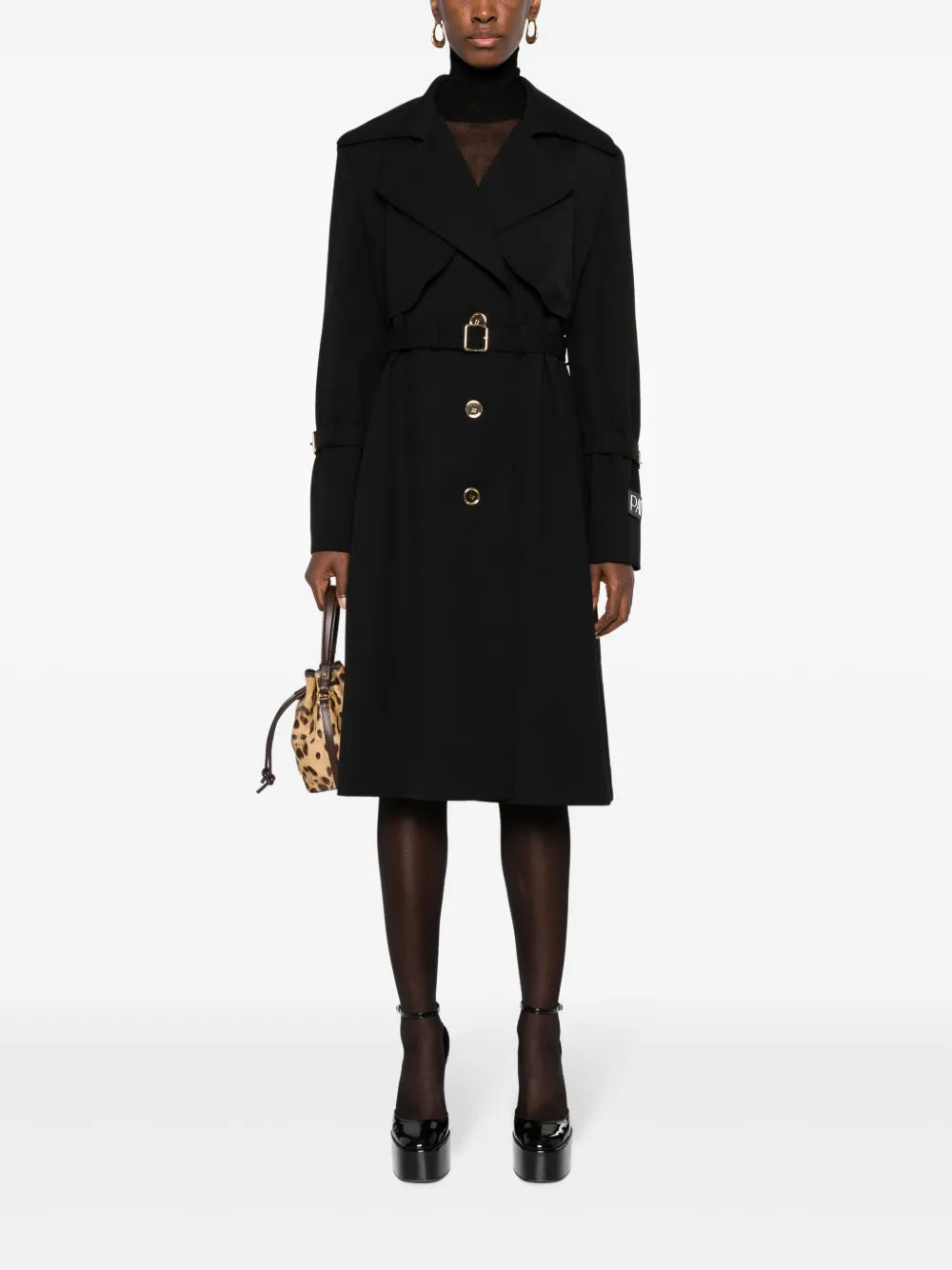 Virgin Wool-Blend Trench Coat