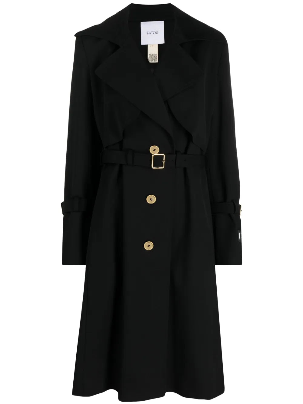 Virgin Wool-Blend Trench Coat