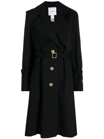 Virgin Wool-Blend Trench Coat