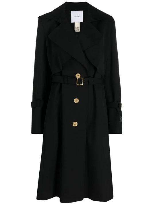 Virgin Wool-Blend Trench Coat