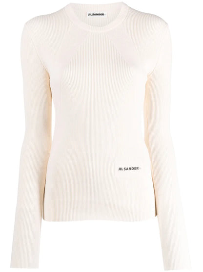 Logo-Patch Ribbed-Knit Top