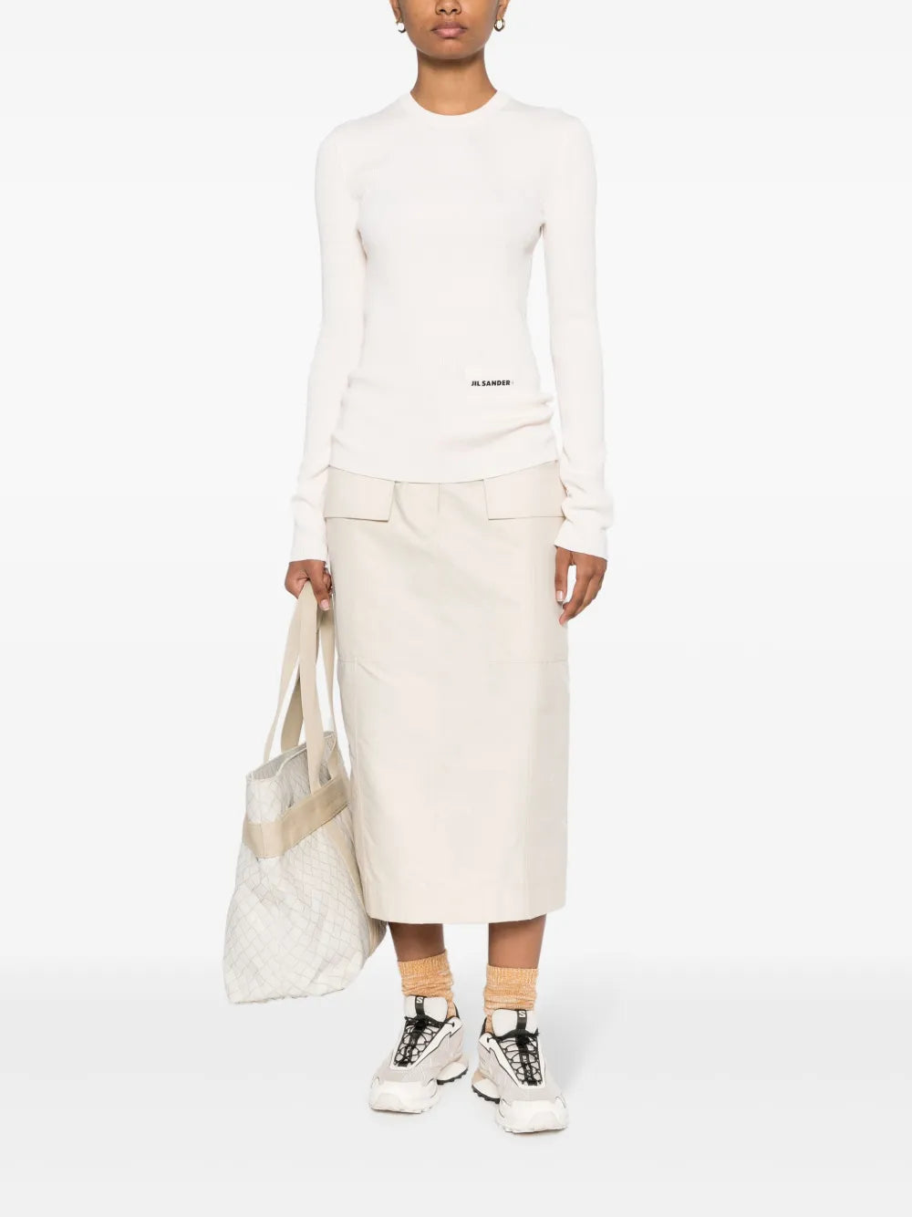 Logo-Patch Ribbed-Knit Top