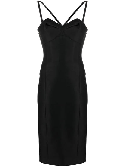 Halterneck Bustier Midi Dress