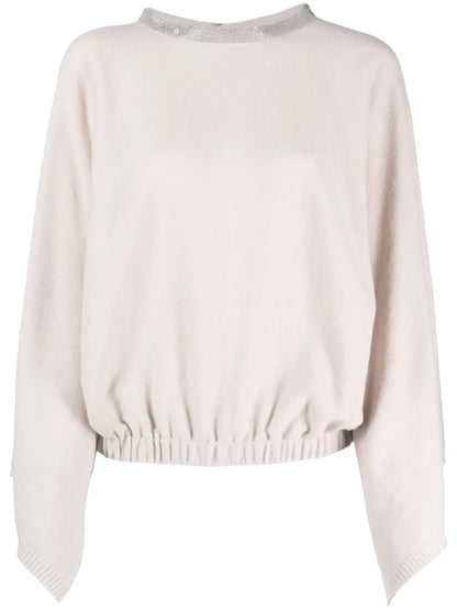Bead-Embellished Cashmere Jumper