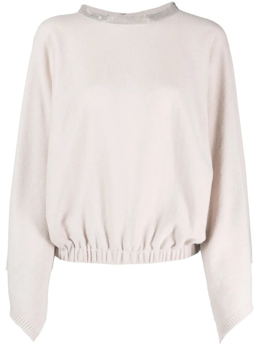 Bead-Embellished Cashmere Jumper