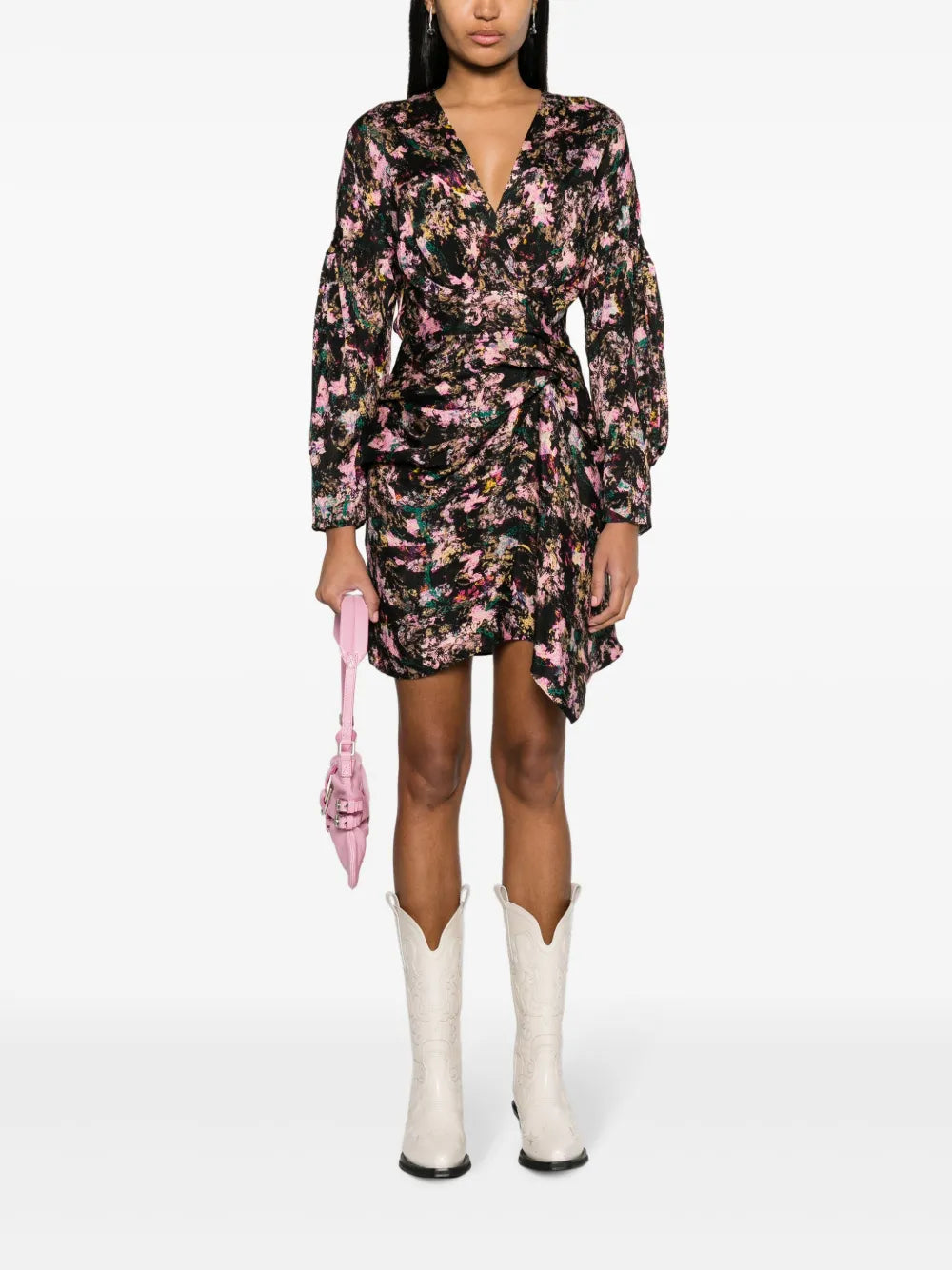 Printed Silk-Blend Dress