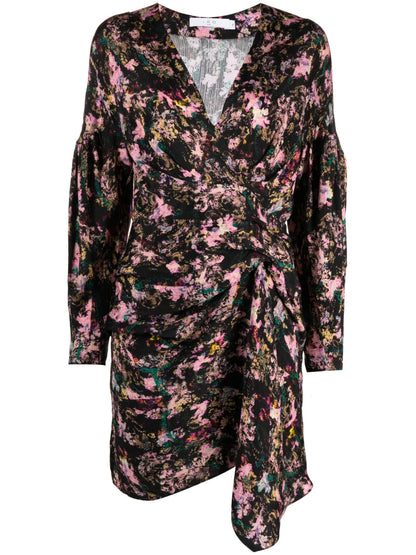 Printed Silk-Blend Dress