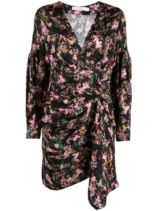 Printed Silk-Blend Dress