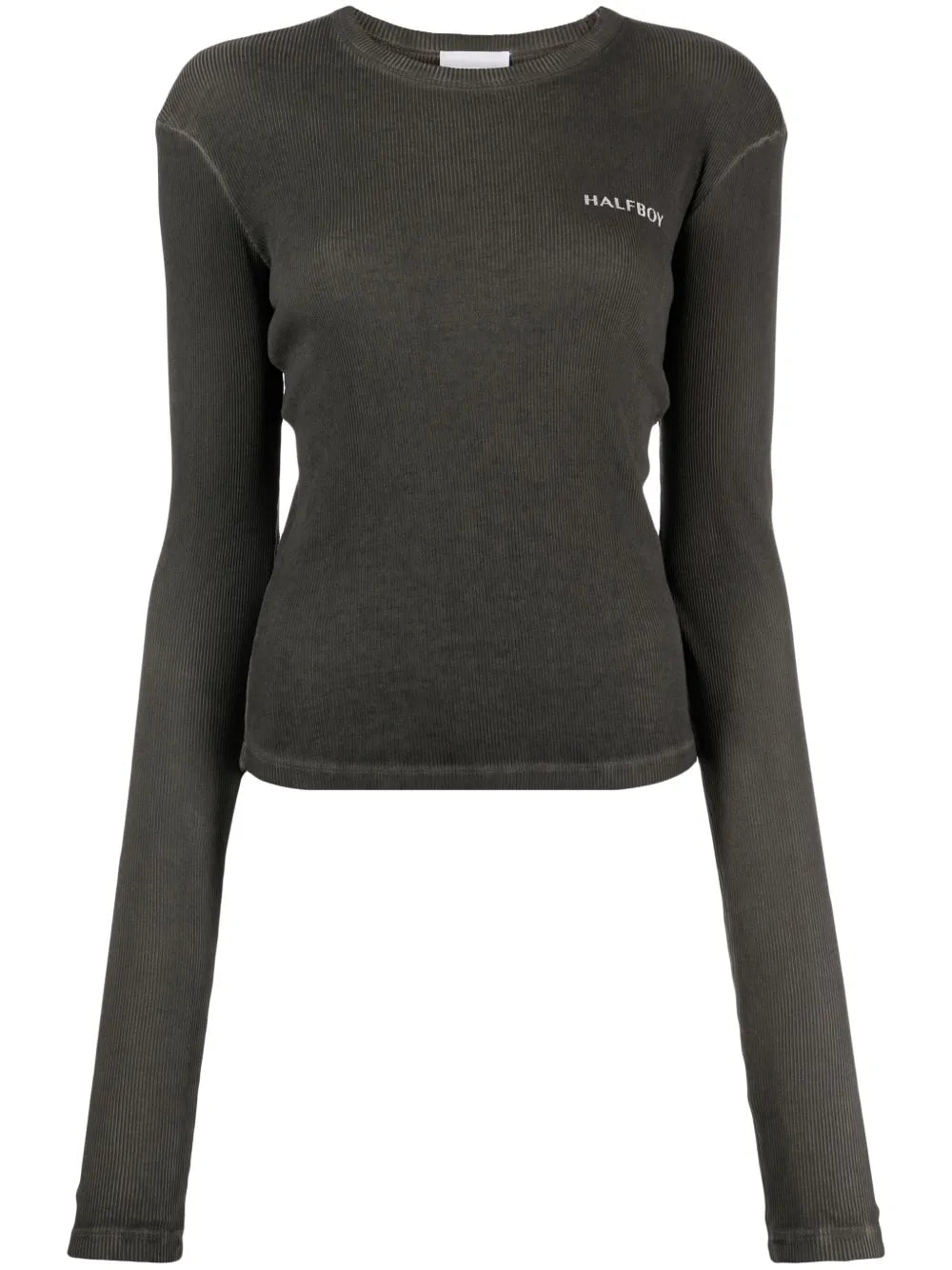 Logo-Print Ribbed Cotton T-Shirt