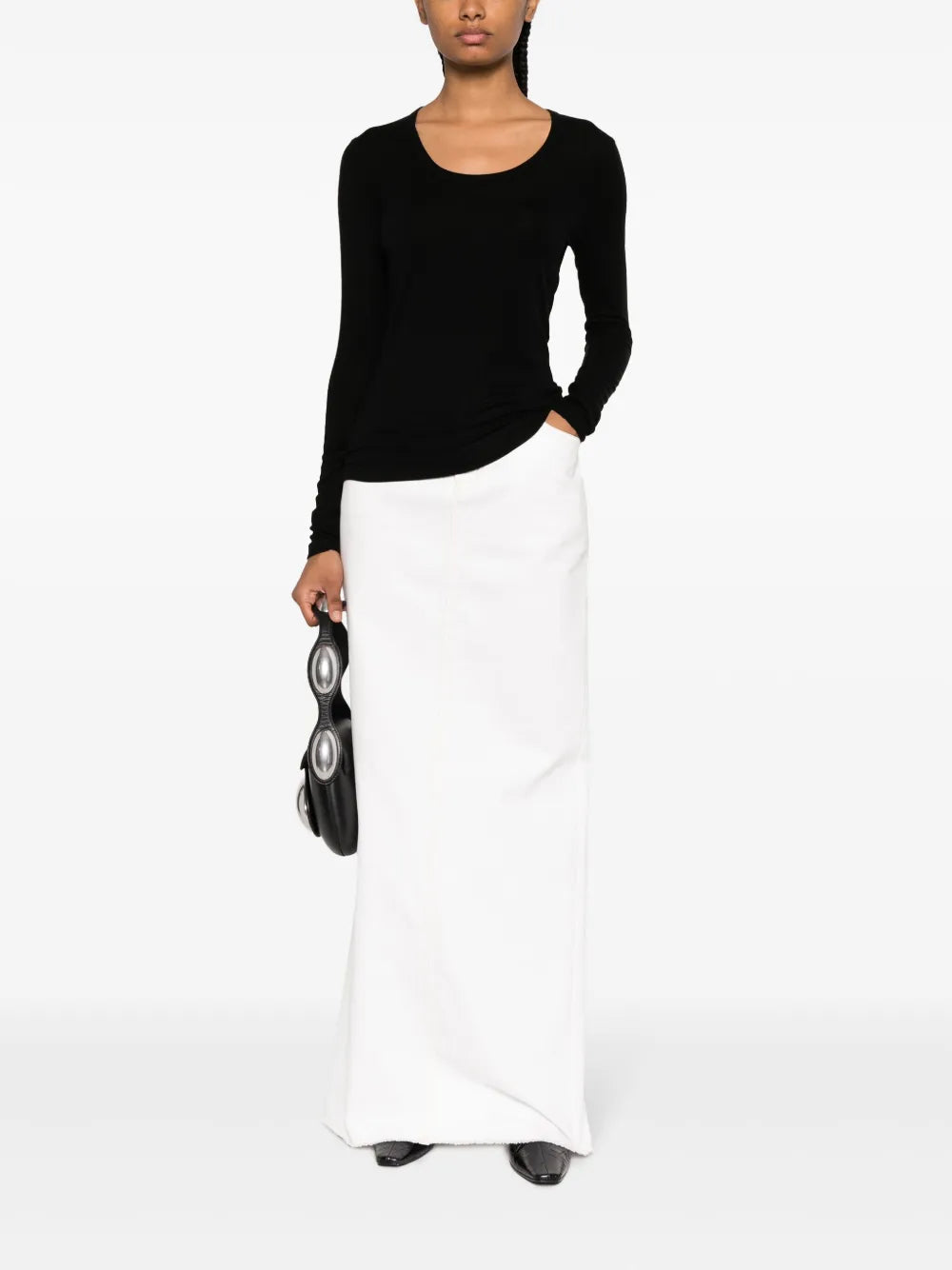 Scoop-Neck Lyocell-Blend Jumper