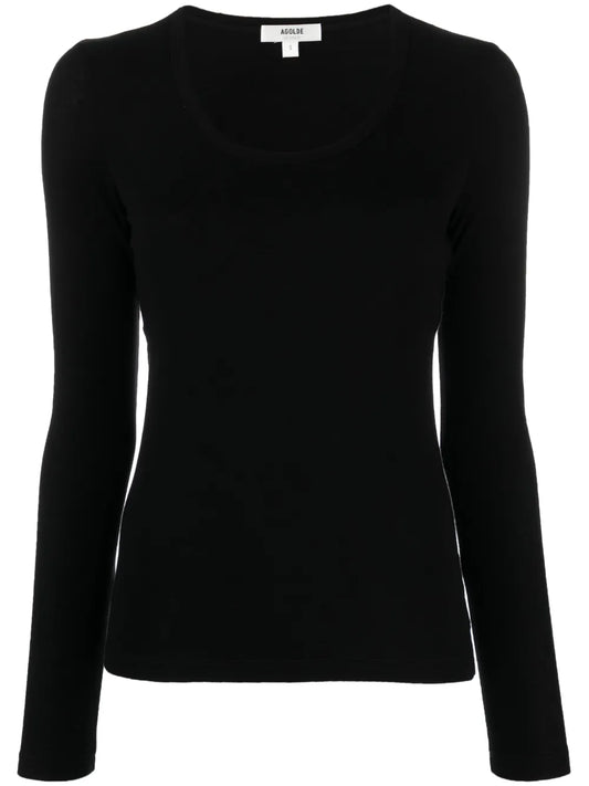 Scoop-Neck Lyocell-Blend Jumper