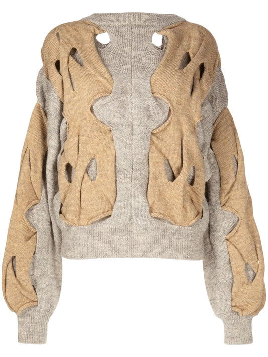 Panelled Cut-Out Jumper