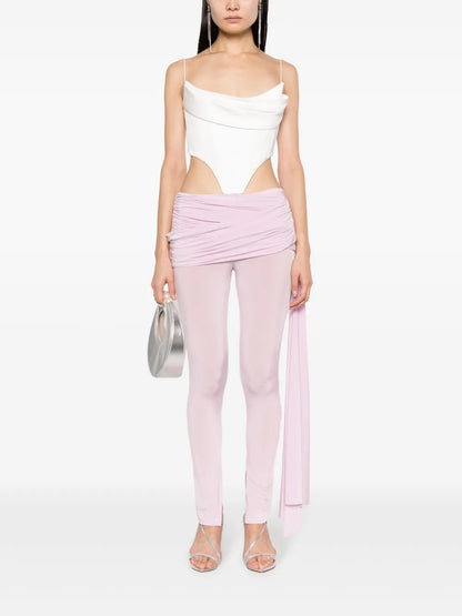 Sash-Detail Jersey Leggings