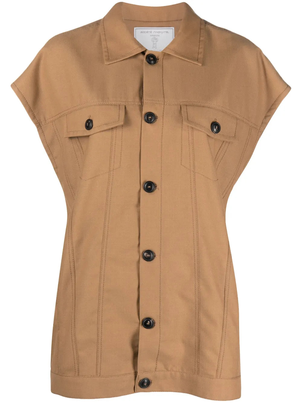 Chest-Pocket Button-Up Gilet