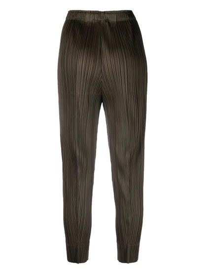 High-Waisted Pleated Trousers