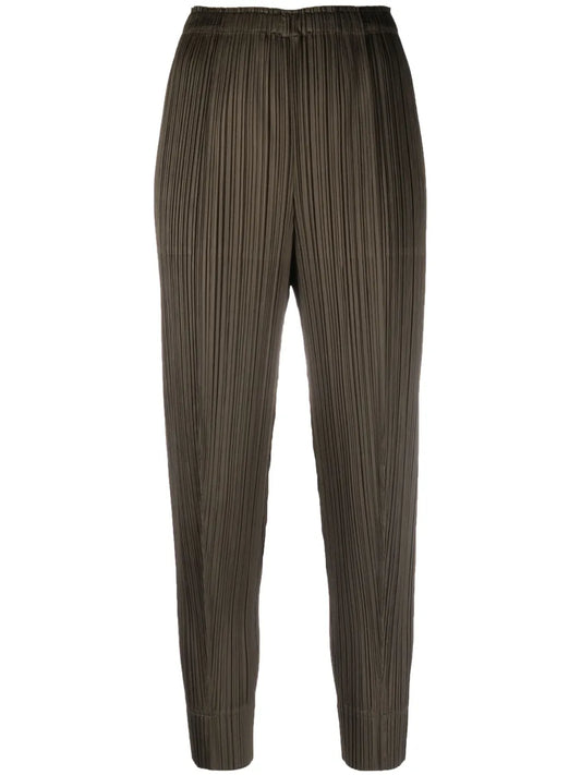 High-Waisted Pleated Trousers