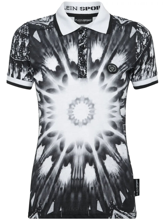 Graphic-Print Cotton Polo Shirt