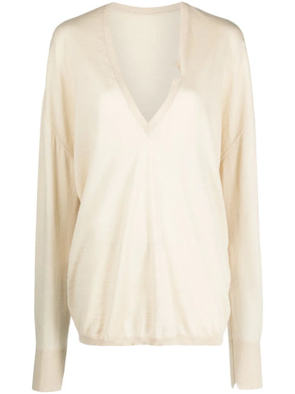 V-Neck Virgin-Wool Jumper