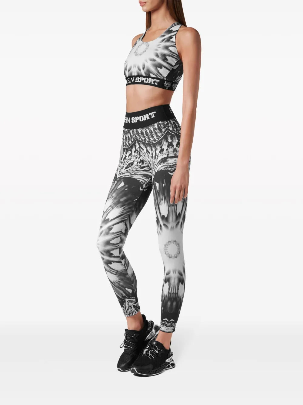 Abstract-Print Skinny Leggings