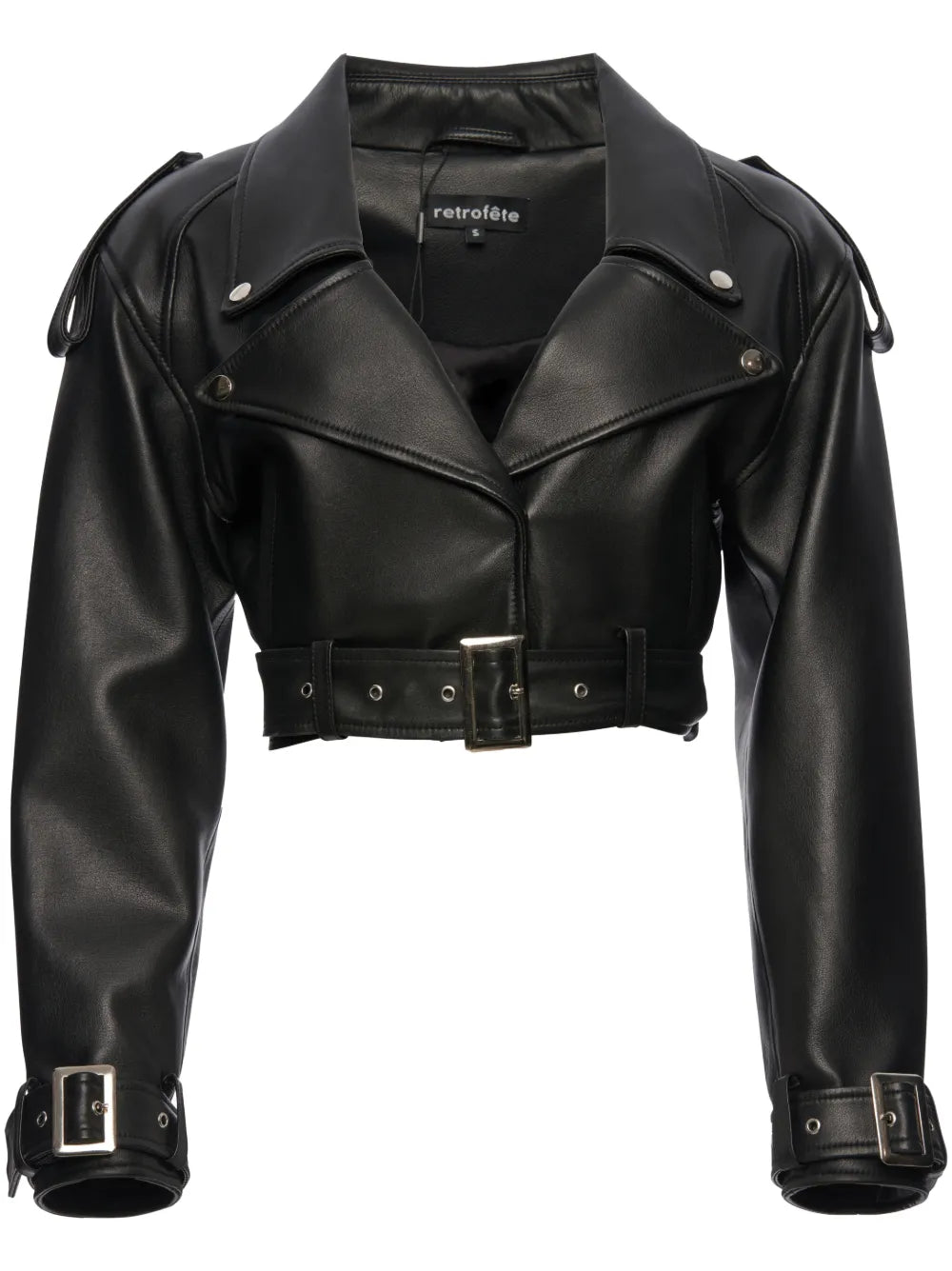 Victoria Cropped Biker Jacket