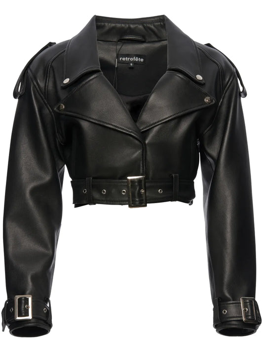 Victoria Cropped Biker Jacket