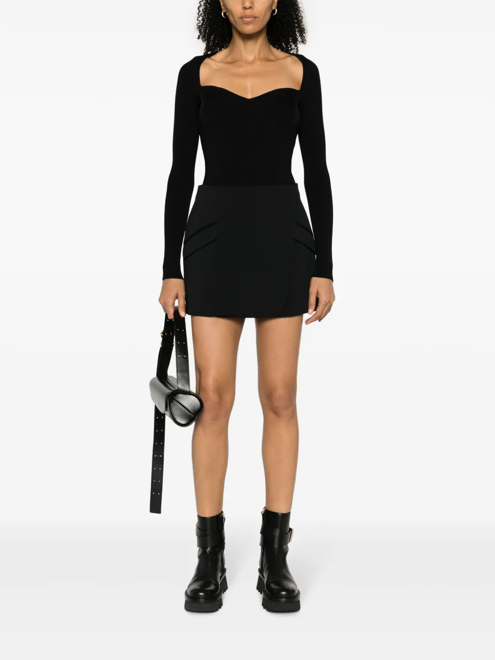 Giuliana Sweetheart-Neck Jumper