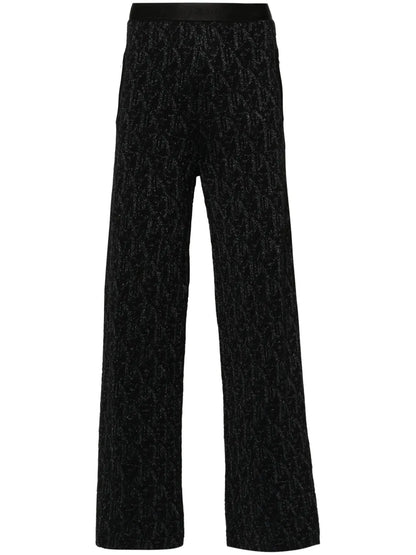 Monogram-Jacquard Knitted Trousers