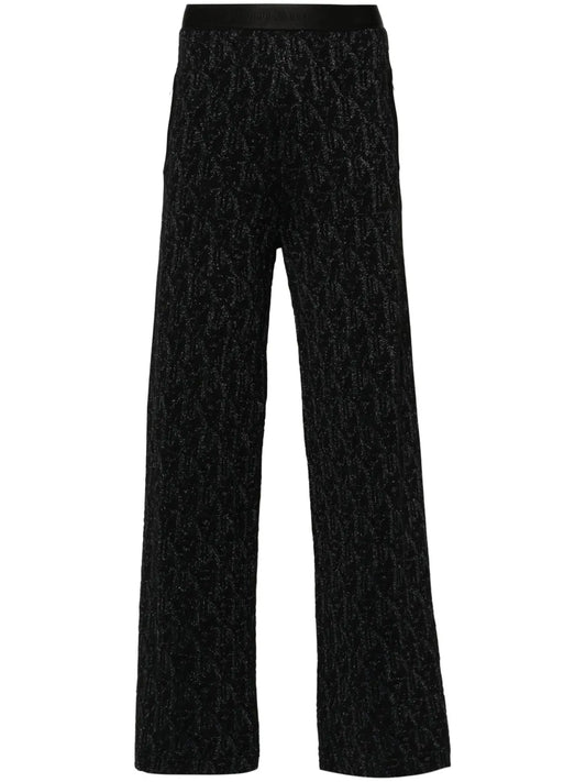 Monogram-Jacquard Knitted Trousers