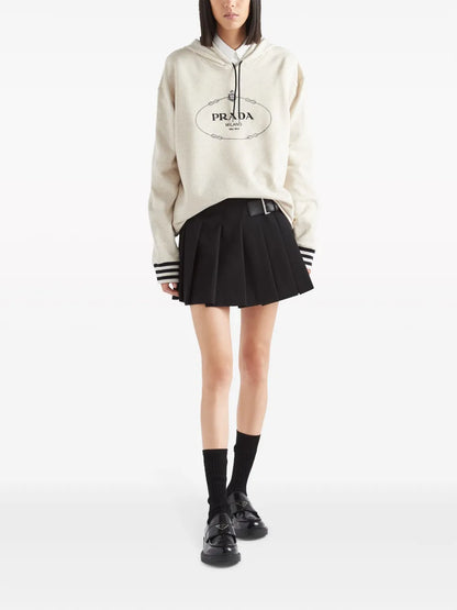 Logo-Embroidered Cotton Fleece Hoodie