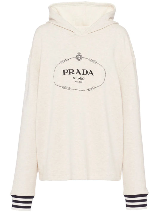 Logo-Embroidered Cotton Fleece Hoodie
