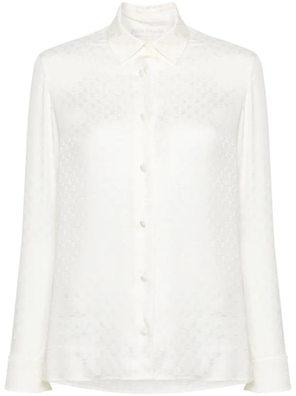 Monogram-Jacquard Silk Shirt