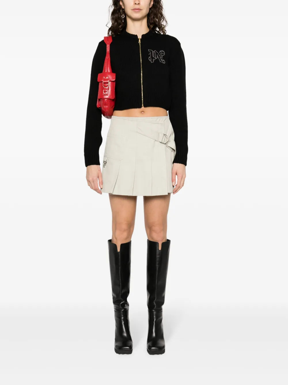 Monogram-Appliqu� Zip-Up Sweatshirt
