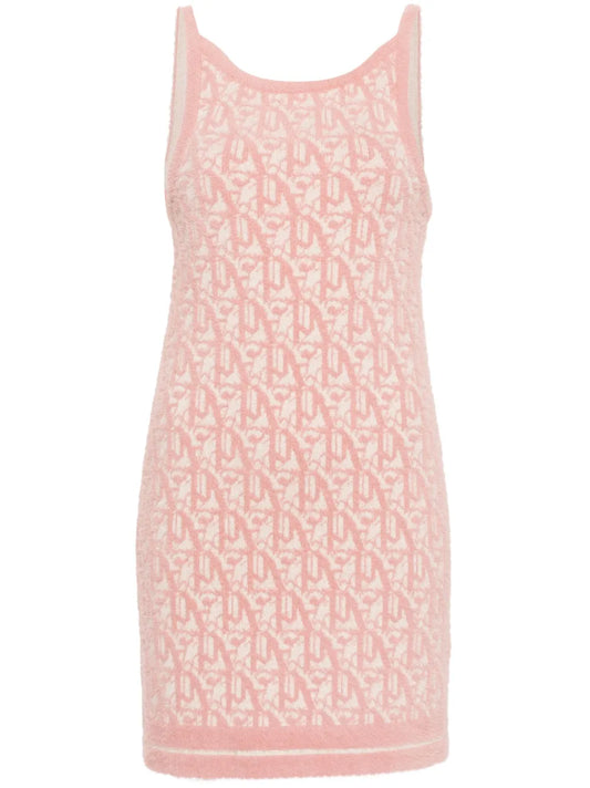 Monogram-Jacquard Knitted Minidress